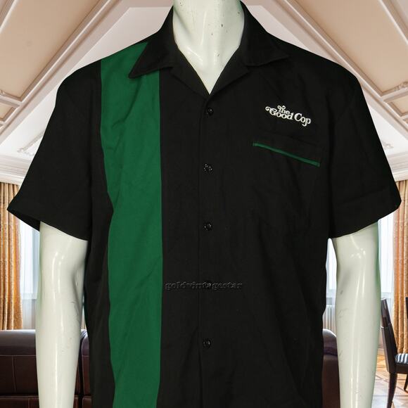 Netflix The Good Cop Promo TV Show Series Be Retro Tony Danza Bowling Shirt M - Picture 1 of 9